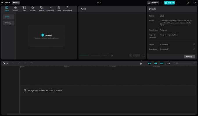 CapCut screenshot 1