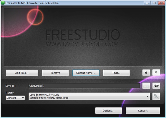 Free Video to MP3 Converter screenshot 1