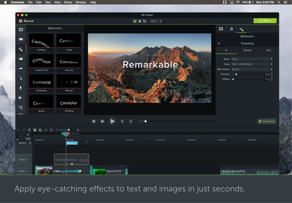 Camtasia screenshot 1