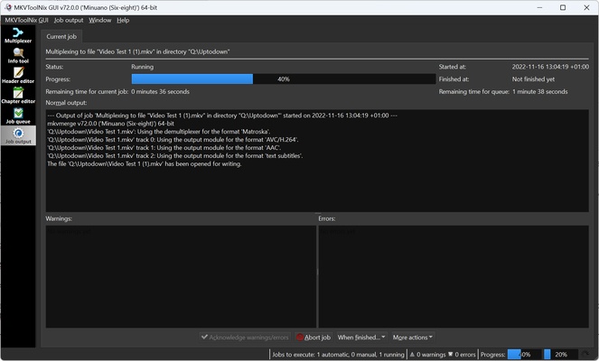 MKVToolnix screenshot 1