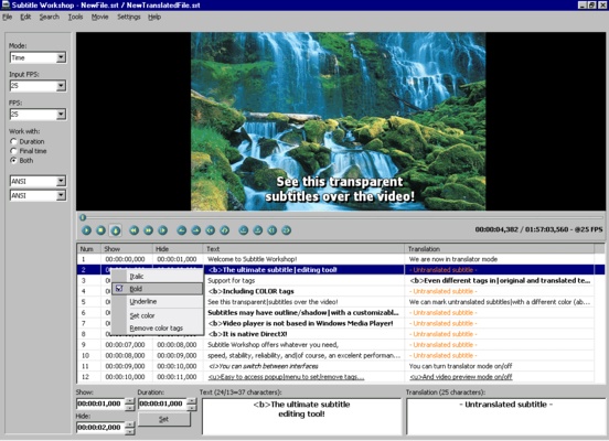 Subtitle Workshop screenshot 1
