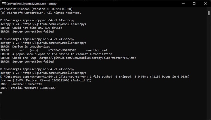 scrcpy screenshot 1