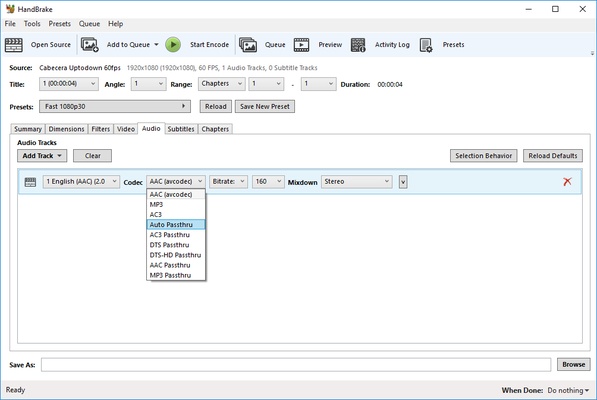 HandBrake screenshot 1