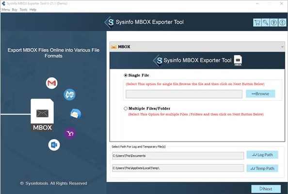 MailConverterTools MBOX Converter screenshot 1