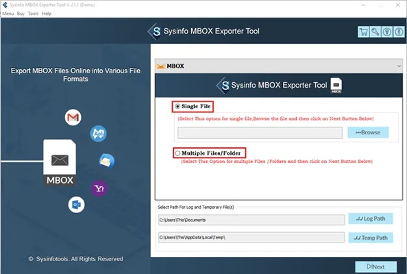 MailConverterTools MBOX Converter screenshot 1