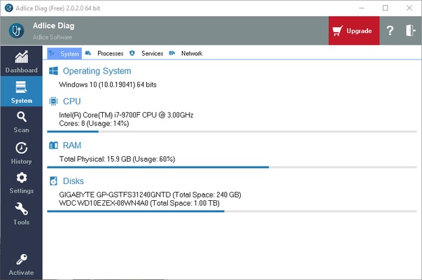 Adlice Diag 4.0.5 screenshot 1