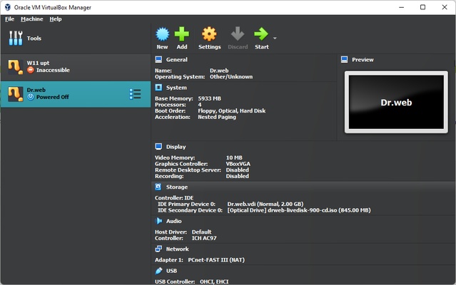 VirtualBox screenshot 1