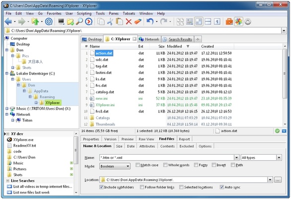 XYplorer screenshot 1