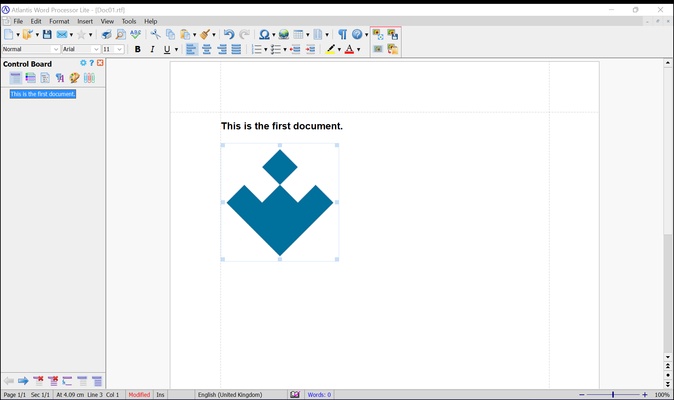 Atlantis Word Processor Lite screenshot 1