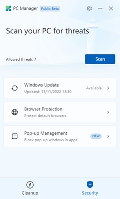 Microsoft PC Manager screenshot 1