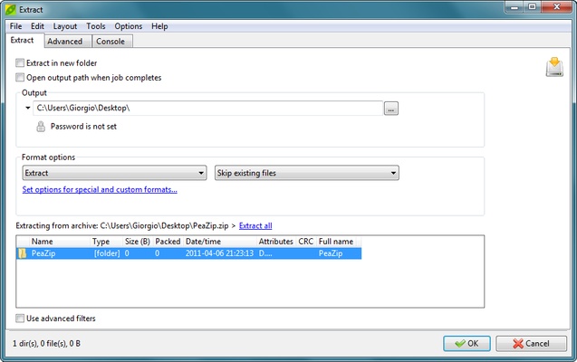 PeaZip screenshot 1