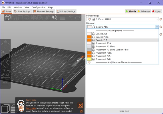 PrusaSlicer screenshot 1