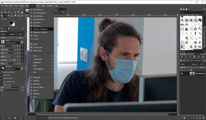 GIMP screenshot 1