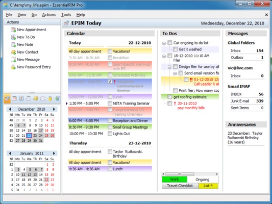 EssentialPIM screenshot 1