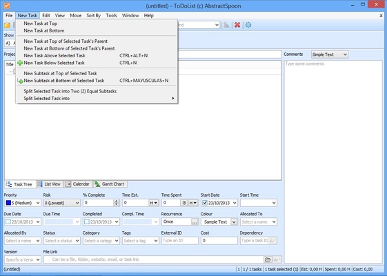 ToDoList Portable screenshot 1