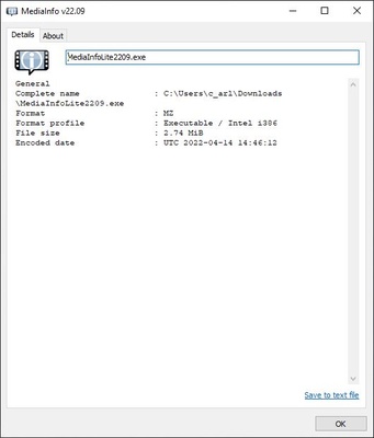 MediaInfo Lite screenshot 1