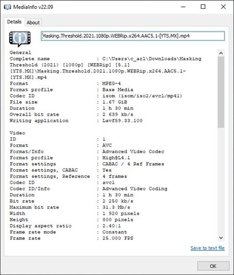 MediaInfo Lite screenshot 1