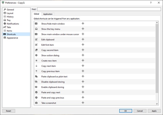 CopyQ screenshot 1
