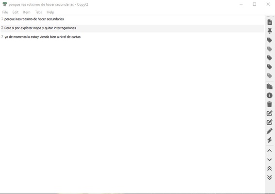 CopyQ screenshot 1