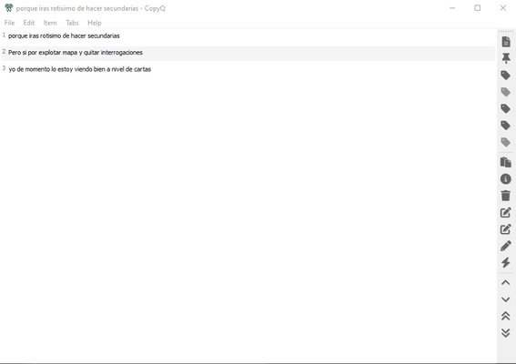 CopyQ screenshot 1
