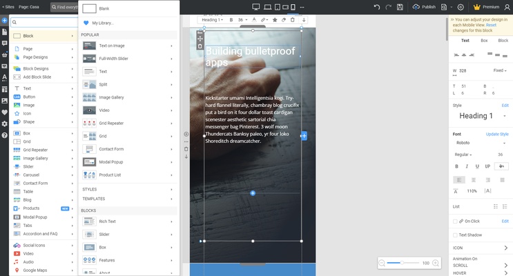 Nicepage screenshot 1