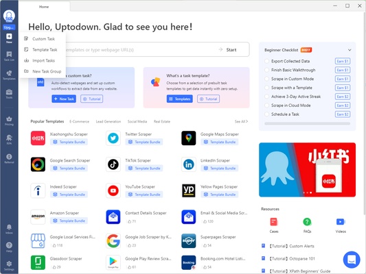 Octoparse screenshot 1