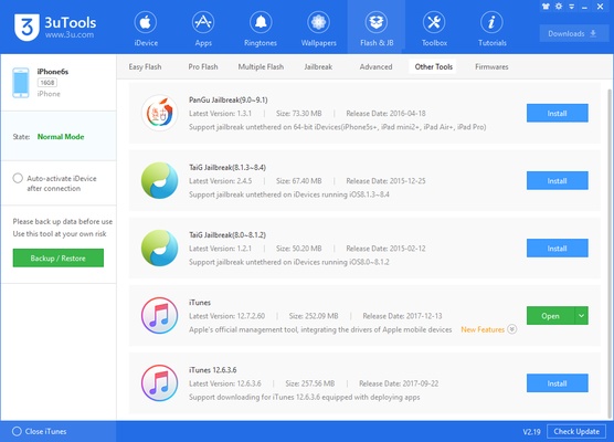 3uTools screenshot 1