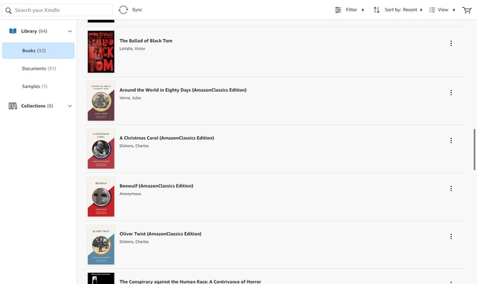 Kindle screenshot 1