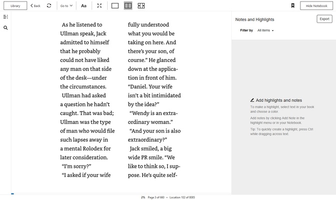 Kindle screenshot 1