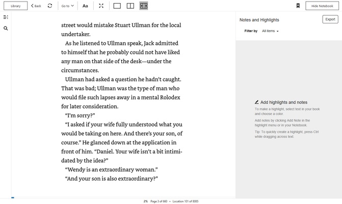 Kindle screenshot 1