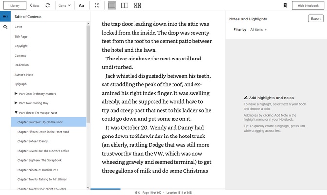 Kindle screenshot 1