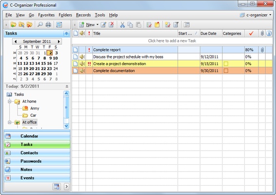 C-Organizer screenshot 1