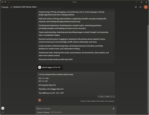 Claude screenshot 1