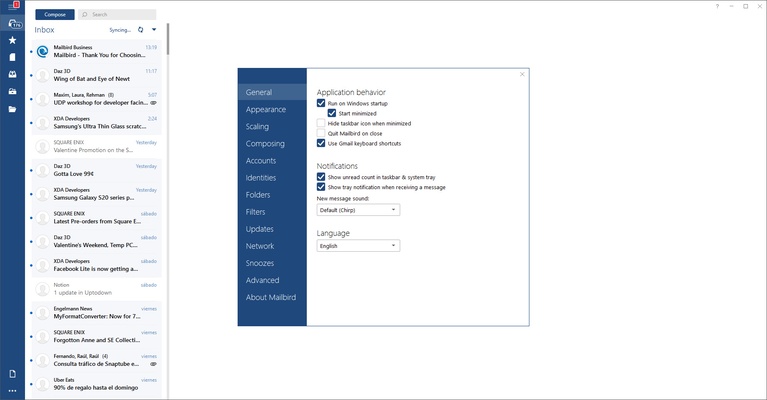 Mailbird screenshot 1