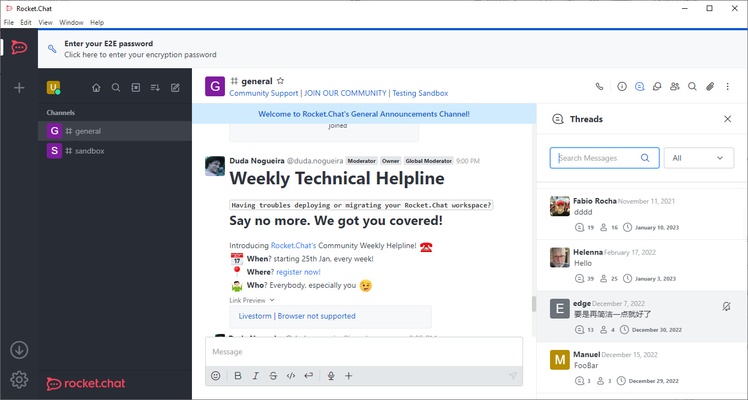 Rocket.Chat screenshot 1