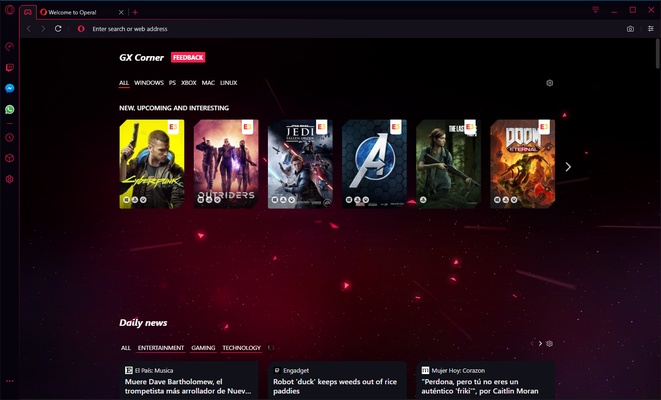 Opera GX screenshot 1