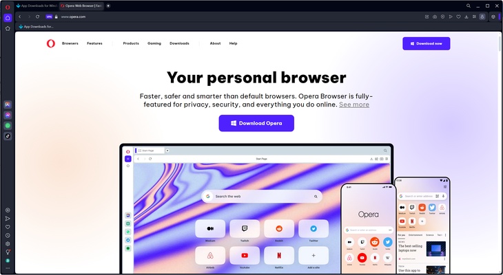 Opera screenshot 1