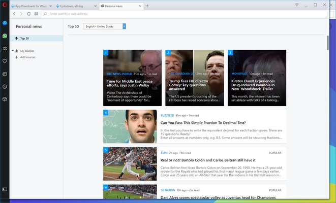 Opera screenshot 1
