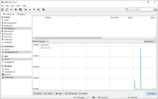 qBittorrent screenshot 1