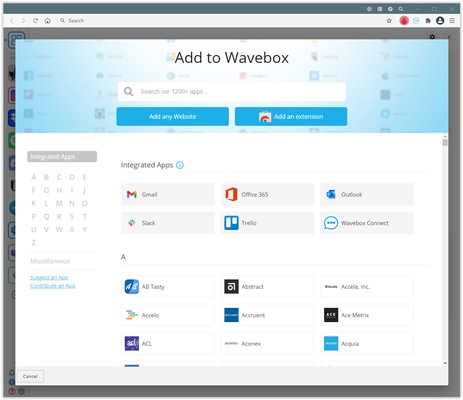 Wavebox 10.149.2.96 screenshot 1