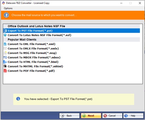 DataVare TGZ to MBOX Converter screenshot 1