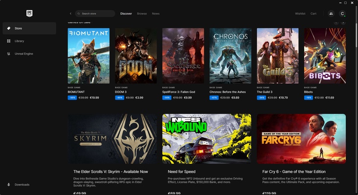 Epic Games Launcher screenshot 1