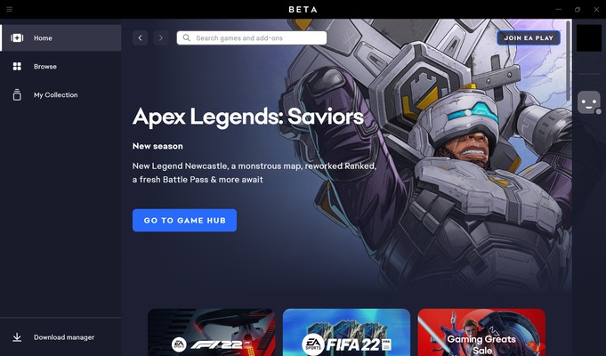 EA App screenshot 1