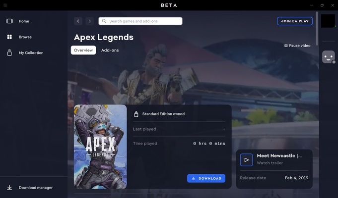 EA App screenshot 1