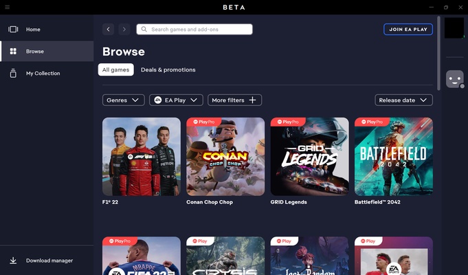 EA App screenshot 1