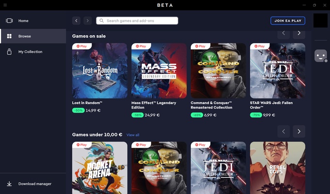 EA App screenshot 1