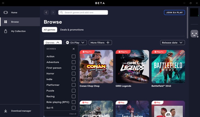 EA App screenshot 1