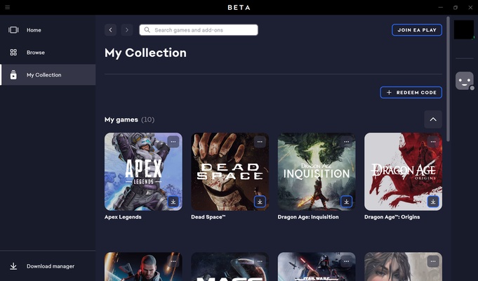EA App screenshot 1