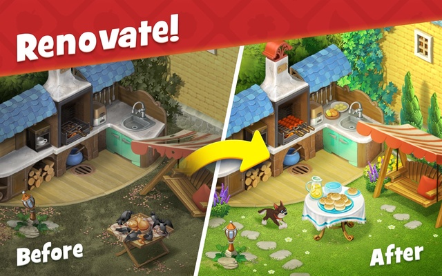 Gardenscapes screenshot 1