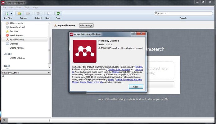 Mendeley Reference Manager screenshot 1